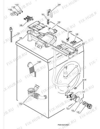 Взрыв-схема стиральной машины Rex Electrolux RWF1293FFW - Схема узла Hydraulic System 272